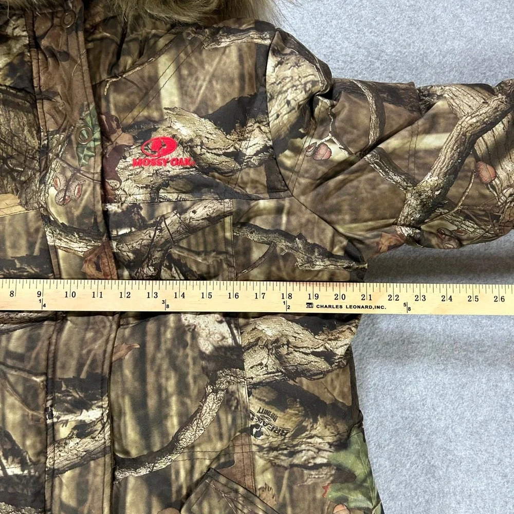 Mossy Oak Puffer Jacket Break-Up Infinity Mens L Brown Camo Hunting Streetwear